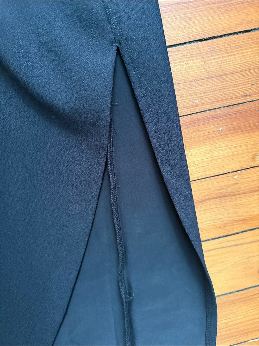 Abercrombie & Fitch Black Sleeveless V-Neck Maxi Dress high slit